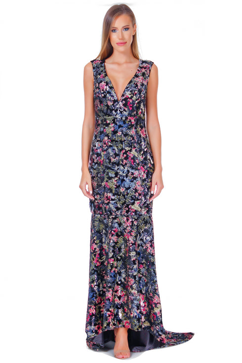 Rochie catifea cu paiete ID-1